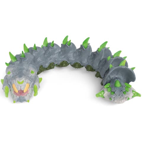 Eldrador Creatures, Stone Worm, 11 Inch Movable Bug Figurine, Kids 6+