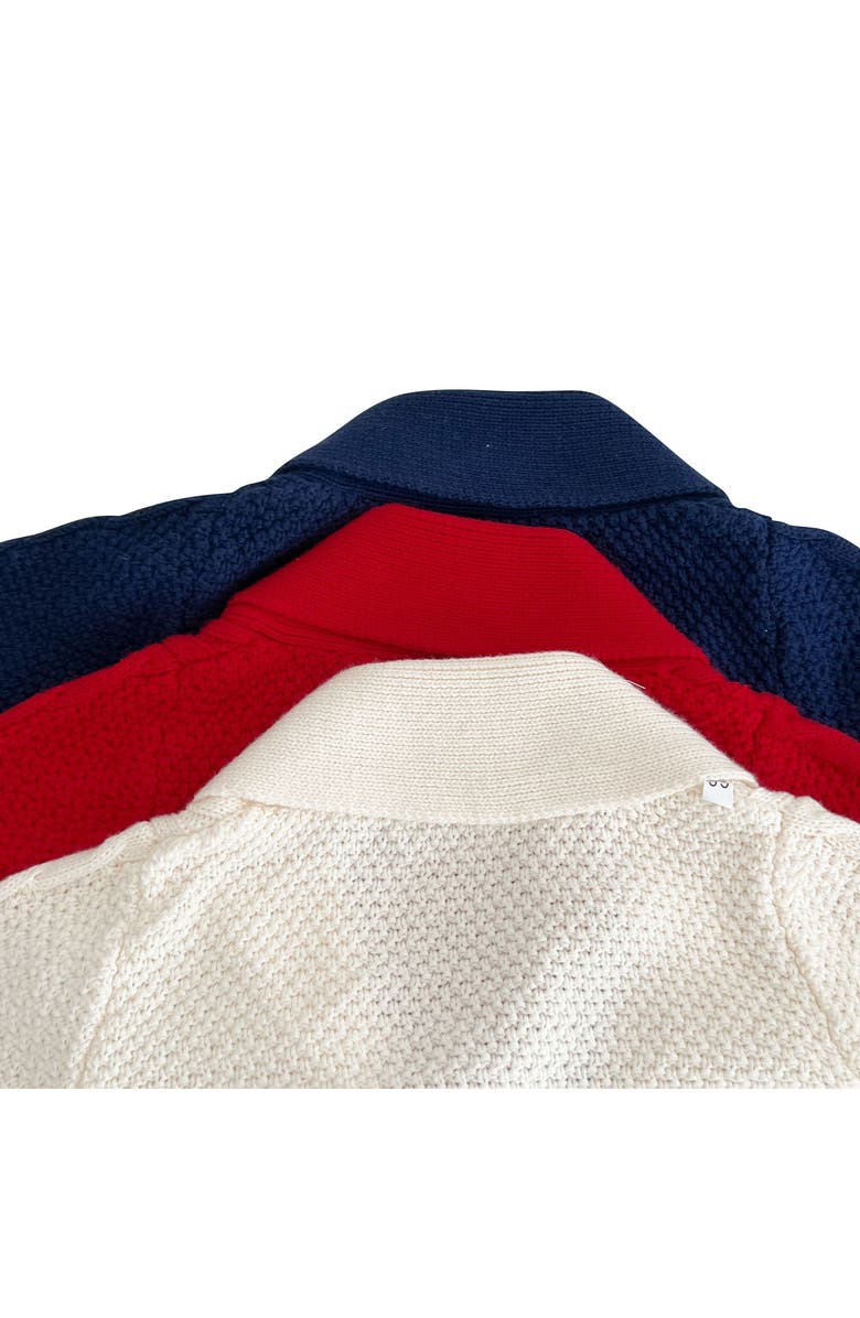 Ashmi & Co. Rio Knit Cotton Romper & Pom Beanie Set, Alternate, color, White