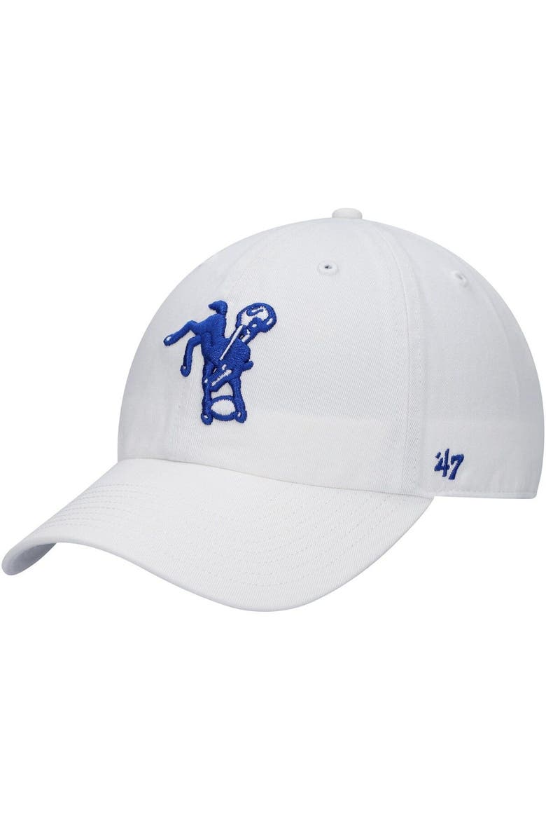 Men's '47 White Indianapolis Colts Clean Up Legacy Adjustable Hat, Main, color, White