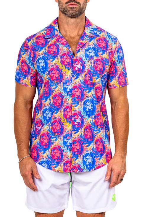 Marthy Red Camp Shirt