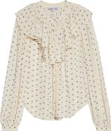 Veronica Beard Gomez Ruffle Print Shirt