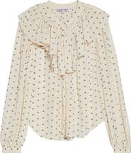 Veronica Beard Gomez Ruffle Print Shirt