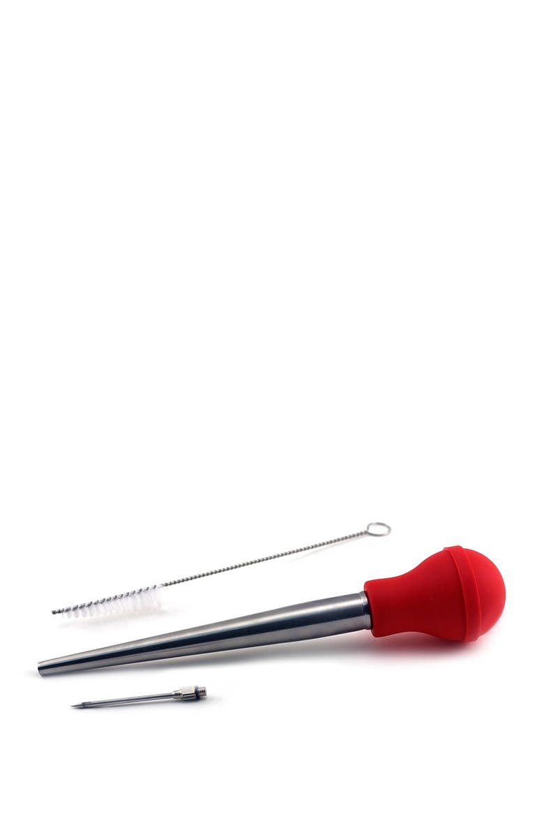 Silver Baster & Injector 3-Piece Set, Alternate, color, RED