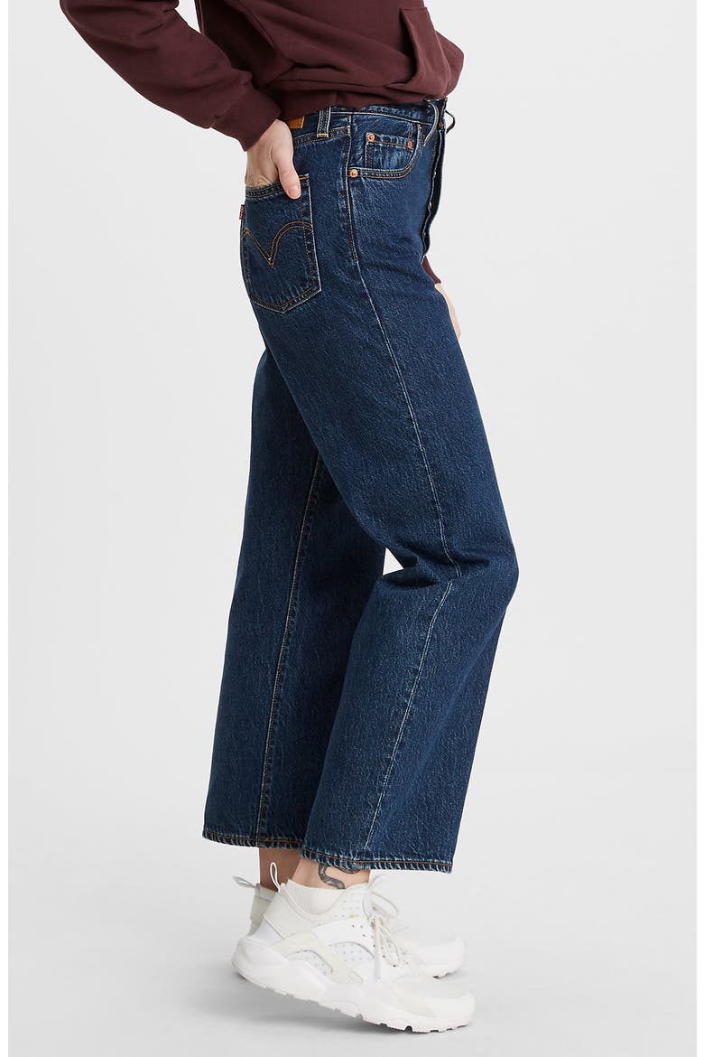 Levi’s® Ribcage High Waist Ankle Straight Leg Jeans, Alternate, color, NOE DARK MINERAL