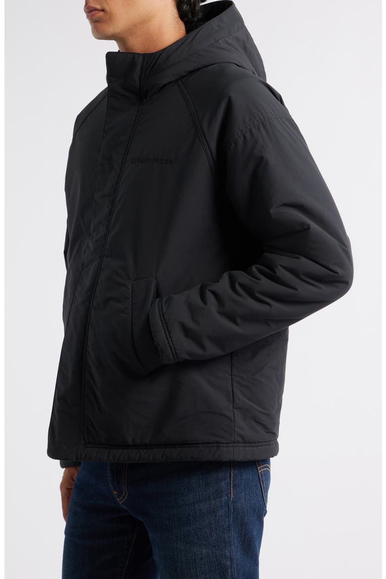 Alberni Reversible High Pile Fleece Bomber Jacket, Alternate, color, BLACK/ BLACK