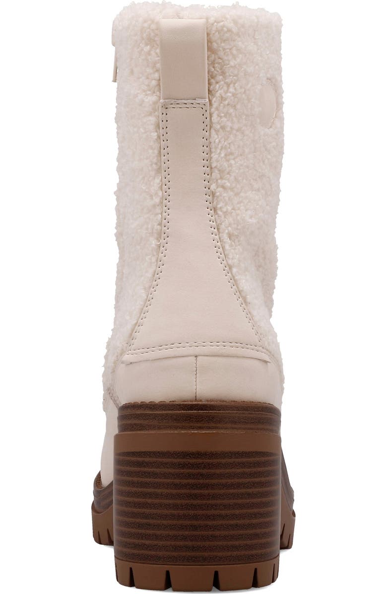 MIA Alpes Faux Shearling Trimmed Lug Sole Boot, Alternate, color, Natural