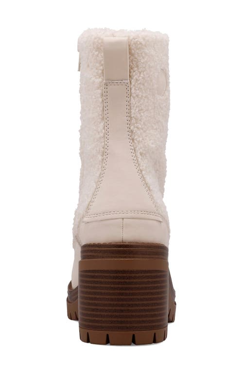 Mia Alpes Faux Shearling Trimmed Lug Sole Boot In Brown