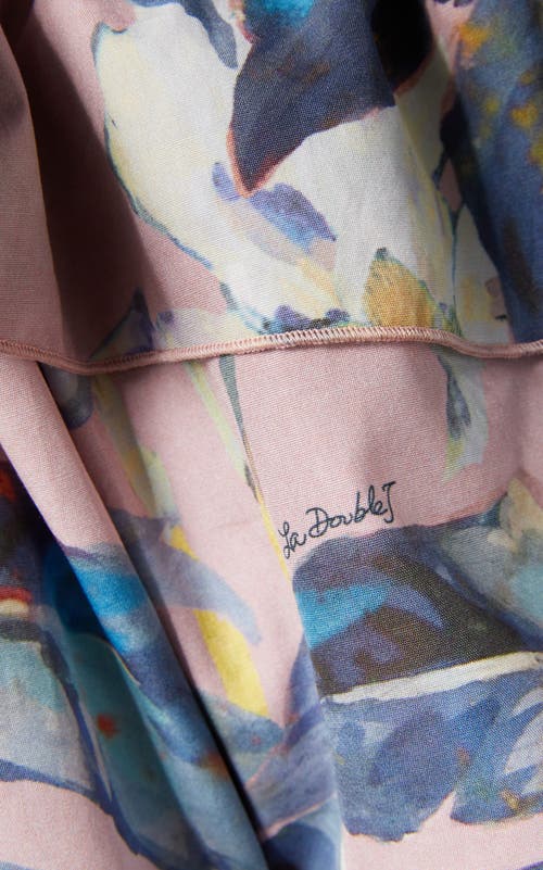 La Doublej Breakfast Dress Maxi Tropicana Mauve In Blue