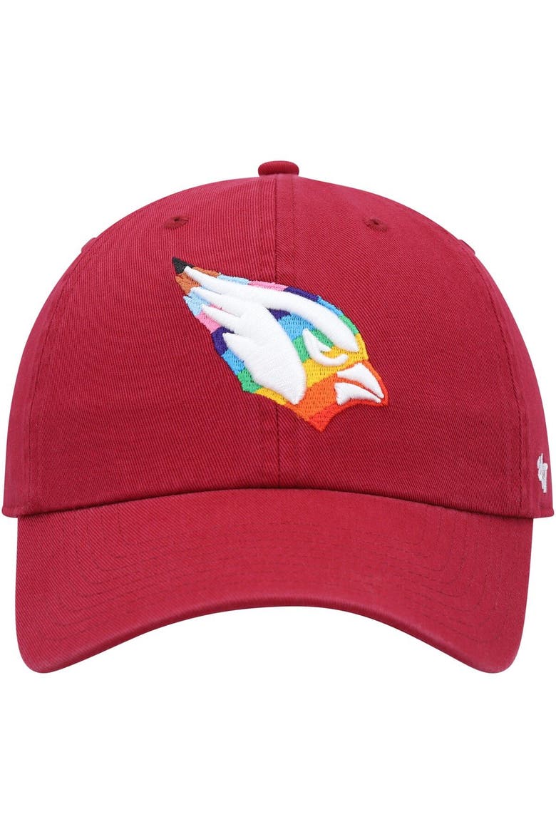 Men's '47 Cardinal Arizona Cardinals Pride Clean Up Adjustable Hat, Alternate, color, Cardinal
