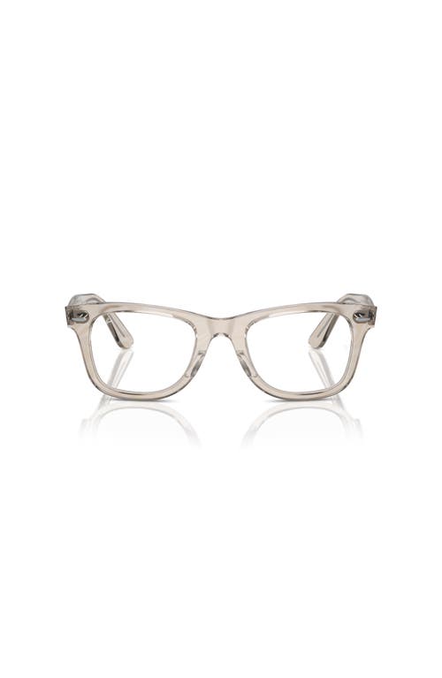 Ray Ban Ray-ban 50mm Square Optical Glasses In Gray