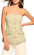 Ramy Brook Tiffany Stripe Strapless Vest