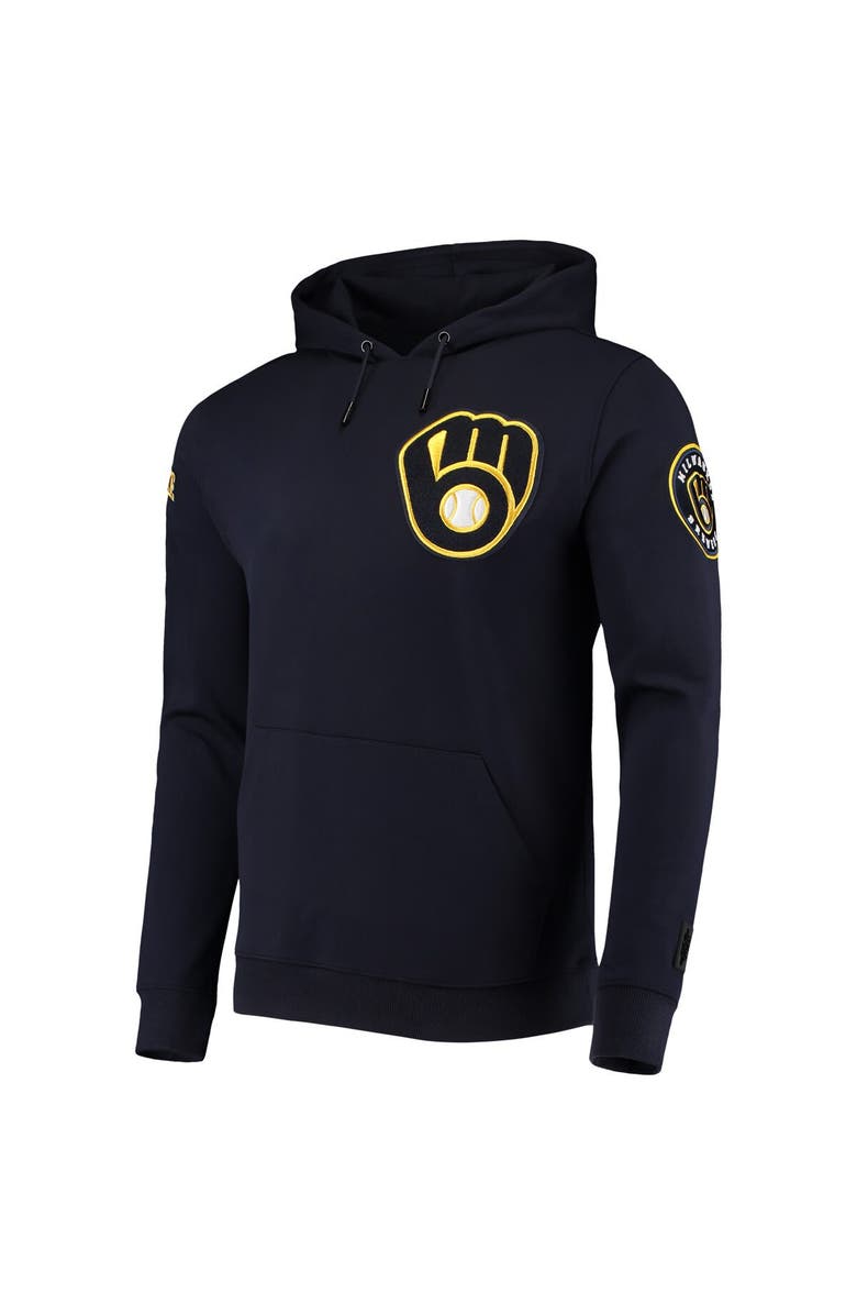 PRO STANDARD Men's Pro Standard Navy Milwaukee Brewers Team Logo Pullover Hoodie, Alternate, color, 