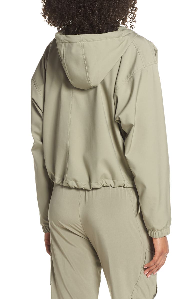 Zella Cameron Cargo Hooded Bomber Jacket, Alternate, color, 