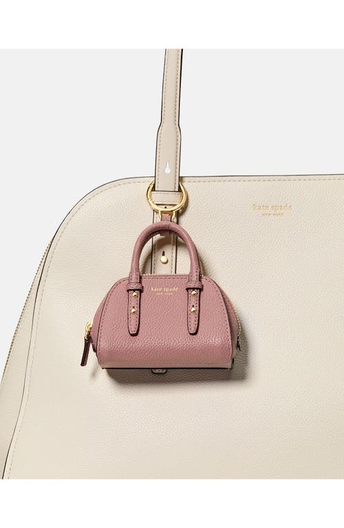 Kate Spade New York Charmed Pebble Leather Key Fob In Pink