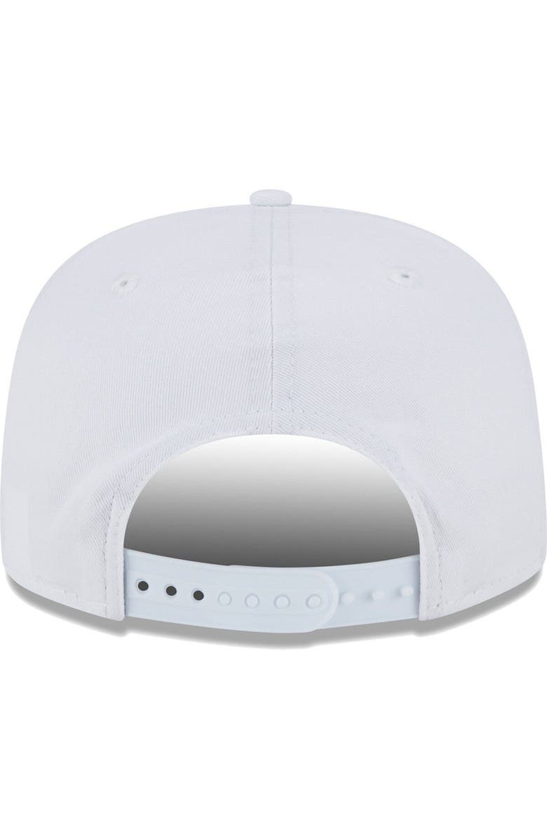 New Era Men's New Era  White Miami Heat The Golfer Crest Snapback Hat, Alternate, color, 