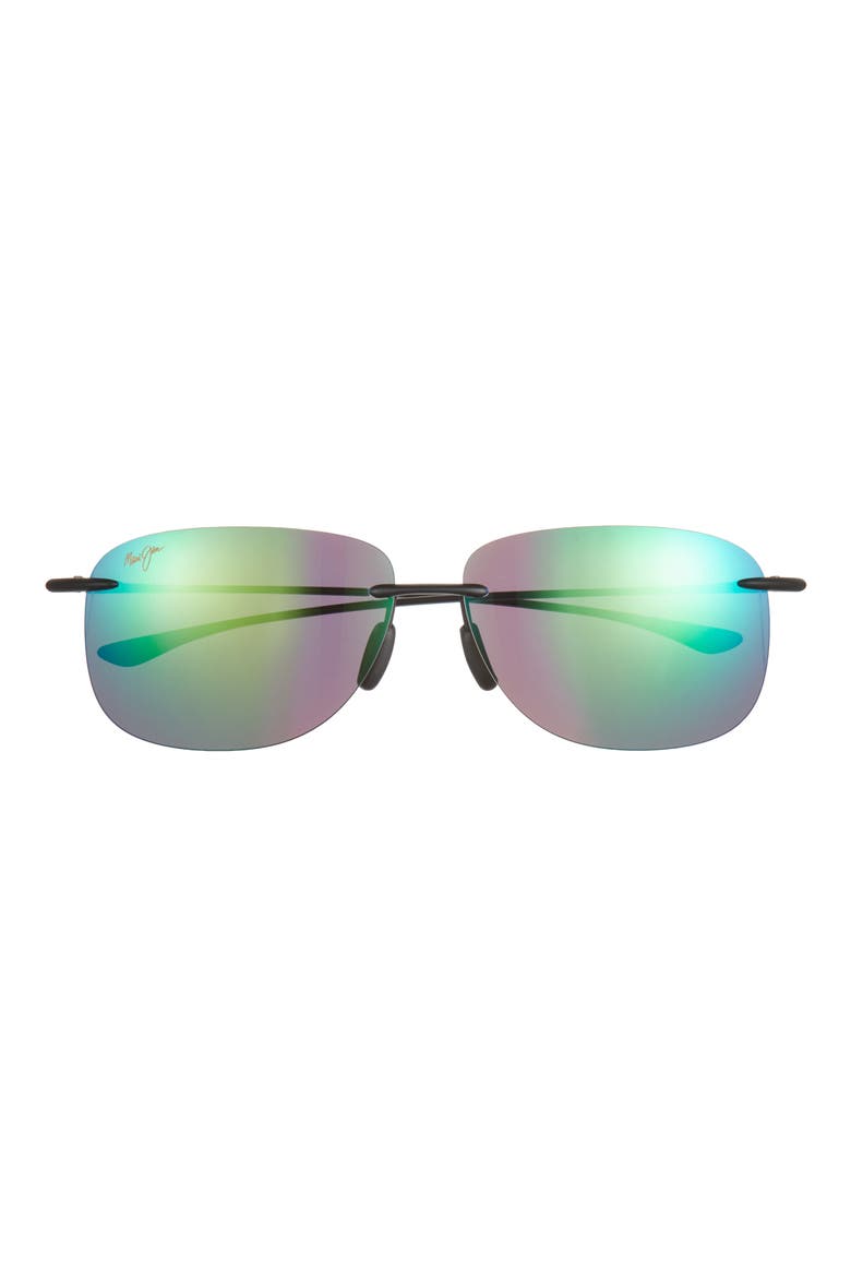 62mm Core Shield Polarized Sunglasses, Main, color, BLACK BLACK GREEN