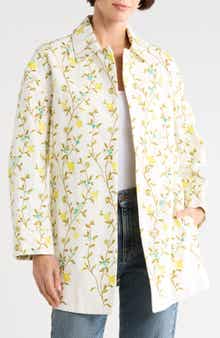 Longchamp Floral Cotton Twill Shirt Jacket