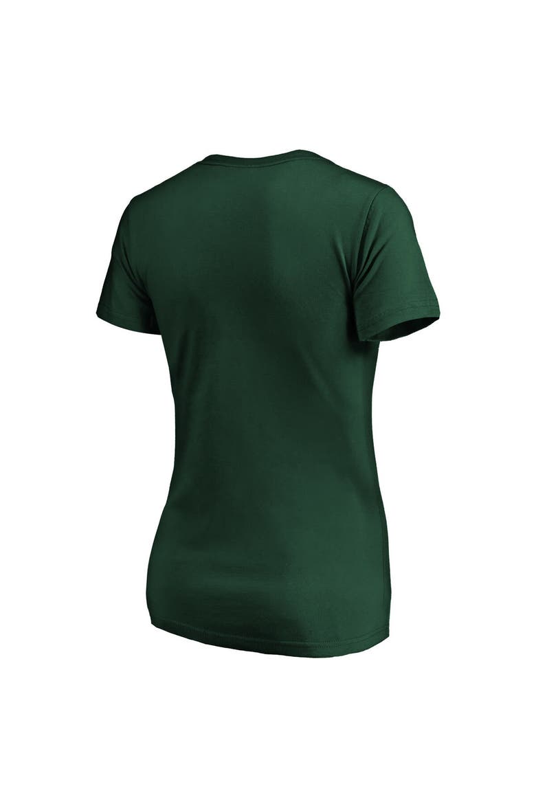 Women's Fanatics Branded Green Oakland Athletics Core Official Logo V-Neck T-Shirt, Alternate, color, Green
