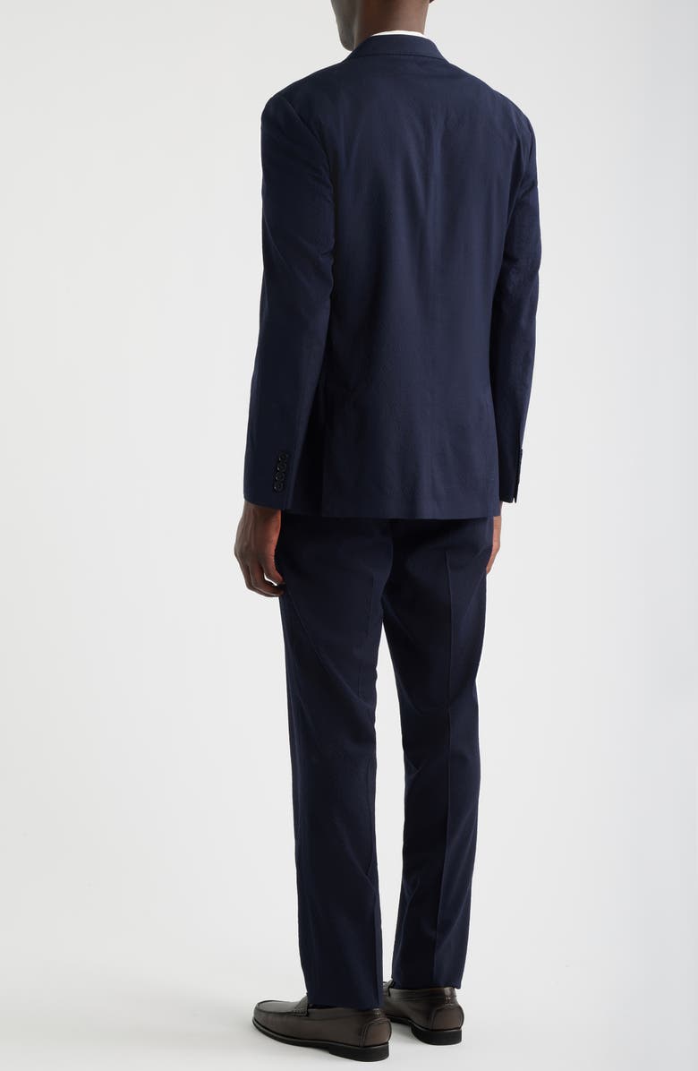 Nordstrom Henrik Trim Fit Navy Silk Seersucker Suit, Alternate, color, Navy Dylan Seersucker