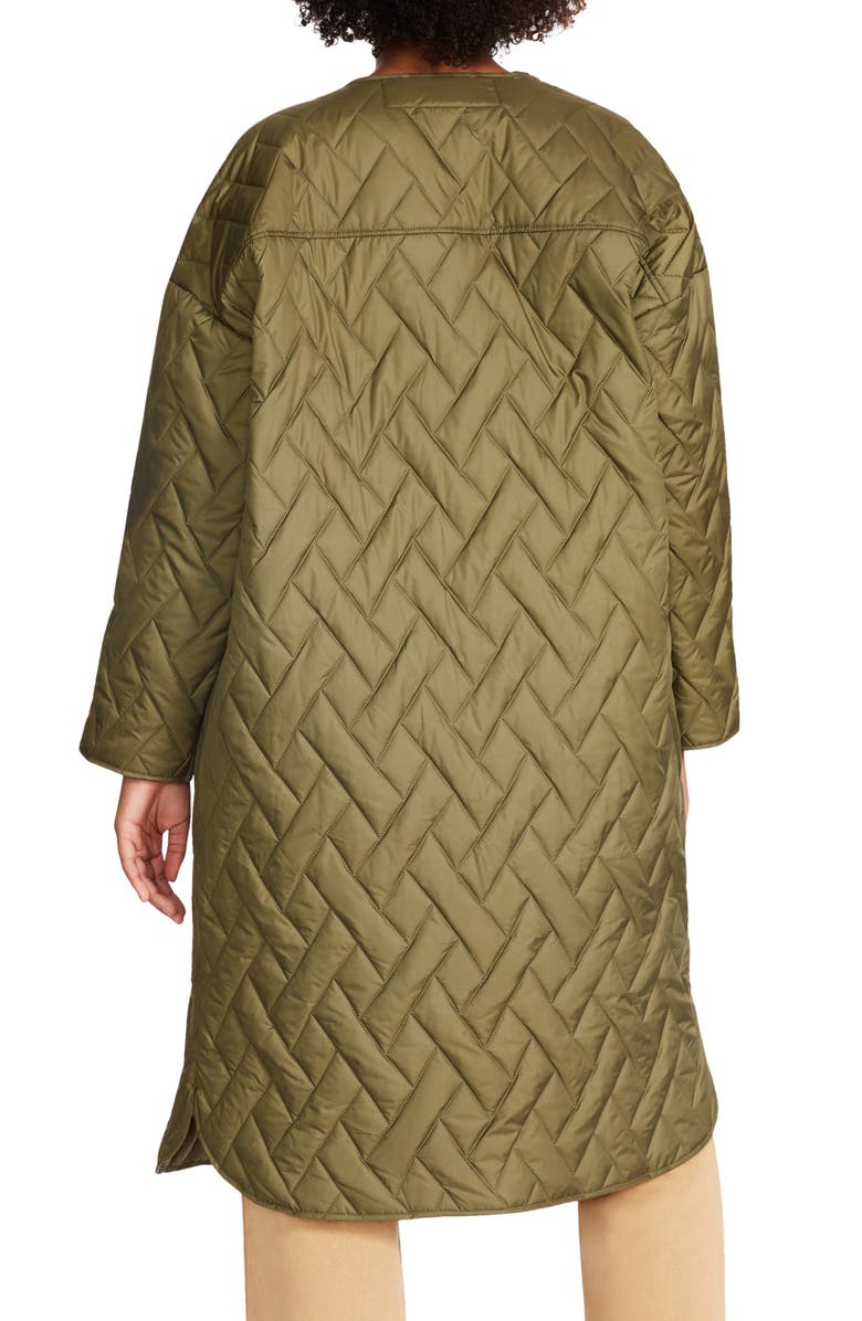 Steve Madden Emerson Quilted Longline Jacket, Alternate, color, 