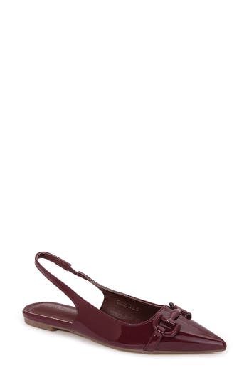 Berness Bit Slingback Flat In Burgundy