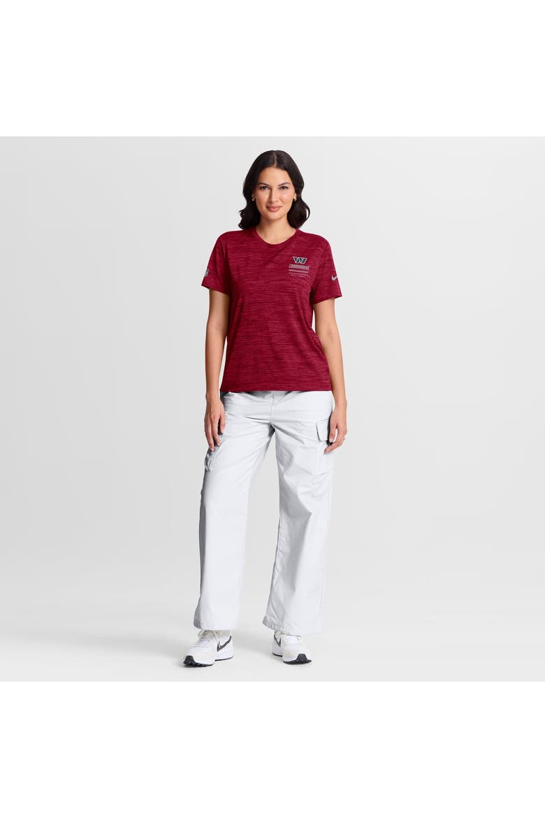 Women's Nike Burgundy Washington Commanders Sideline Velocity Dri-FIT T-Shirt, Alternate, color, Burgundy