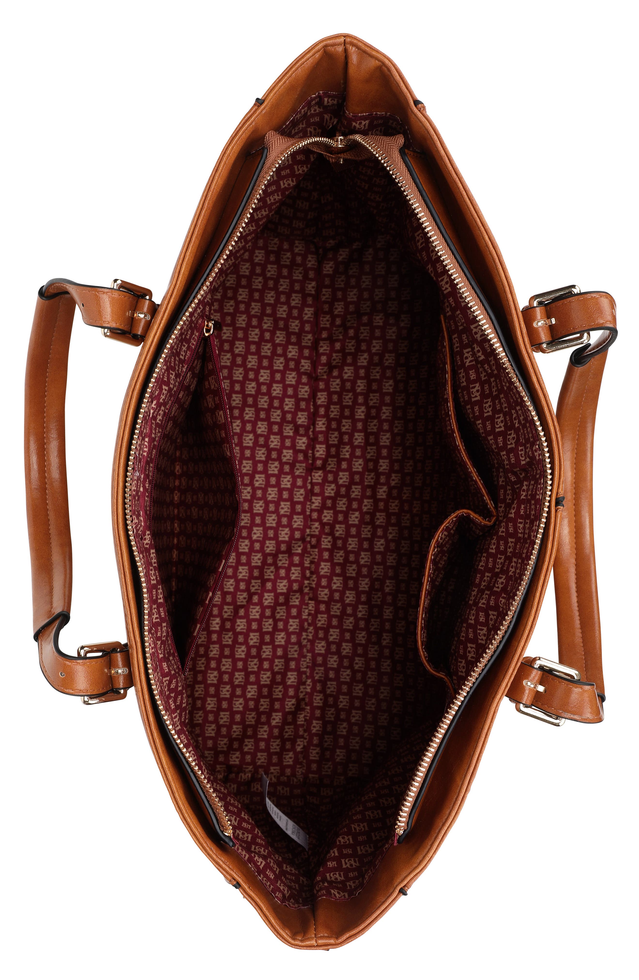 Julia Vegan Leather Weekender Duffel Bag, Alternate, color, Brown