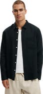 Cotton On Men's Relaxed Linen Long Sleeve Shirt