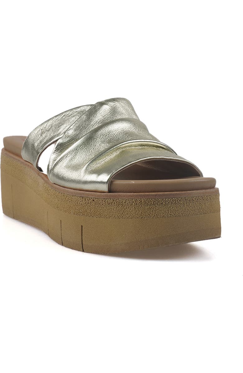National Comfort Reneta Platform Leather Sandal, Main, color, Gold