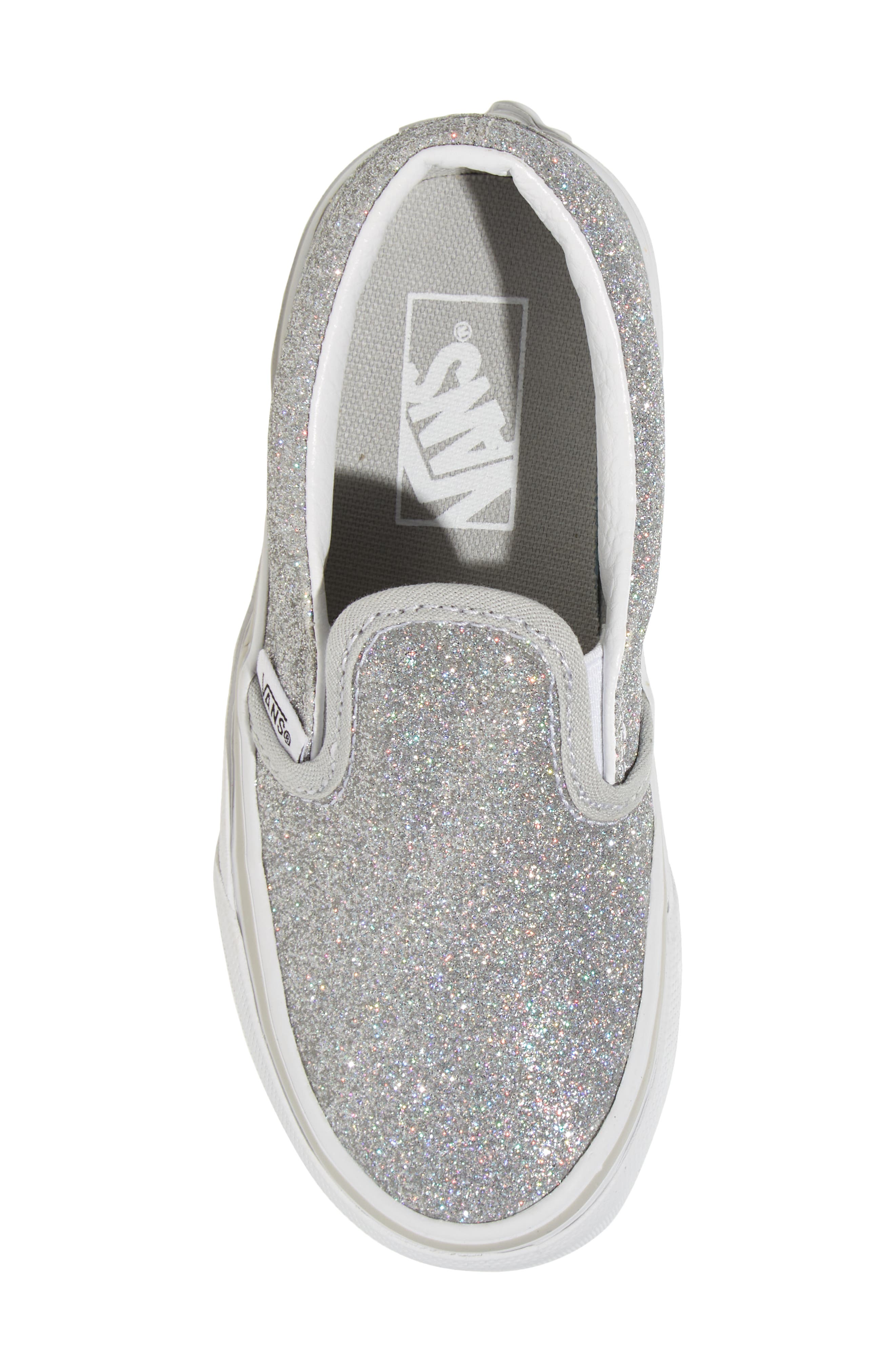 Vans Classic Slip-On Glitter Sneaker, Alternate, color, 