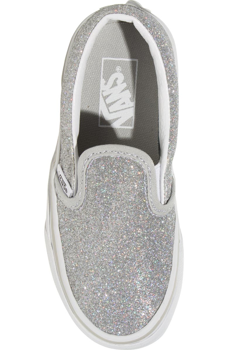 Vans Classic Slip-On Glitter Sneaker, Alternate, color,