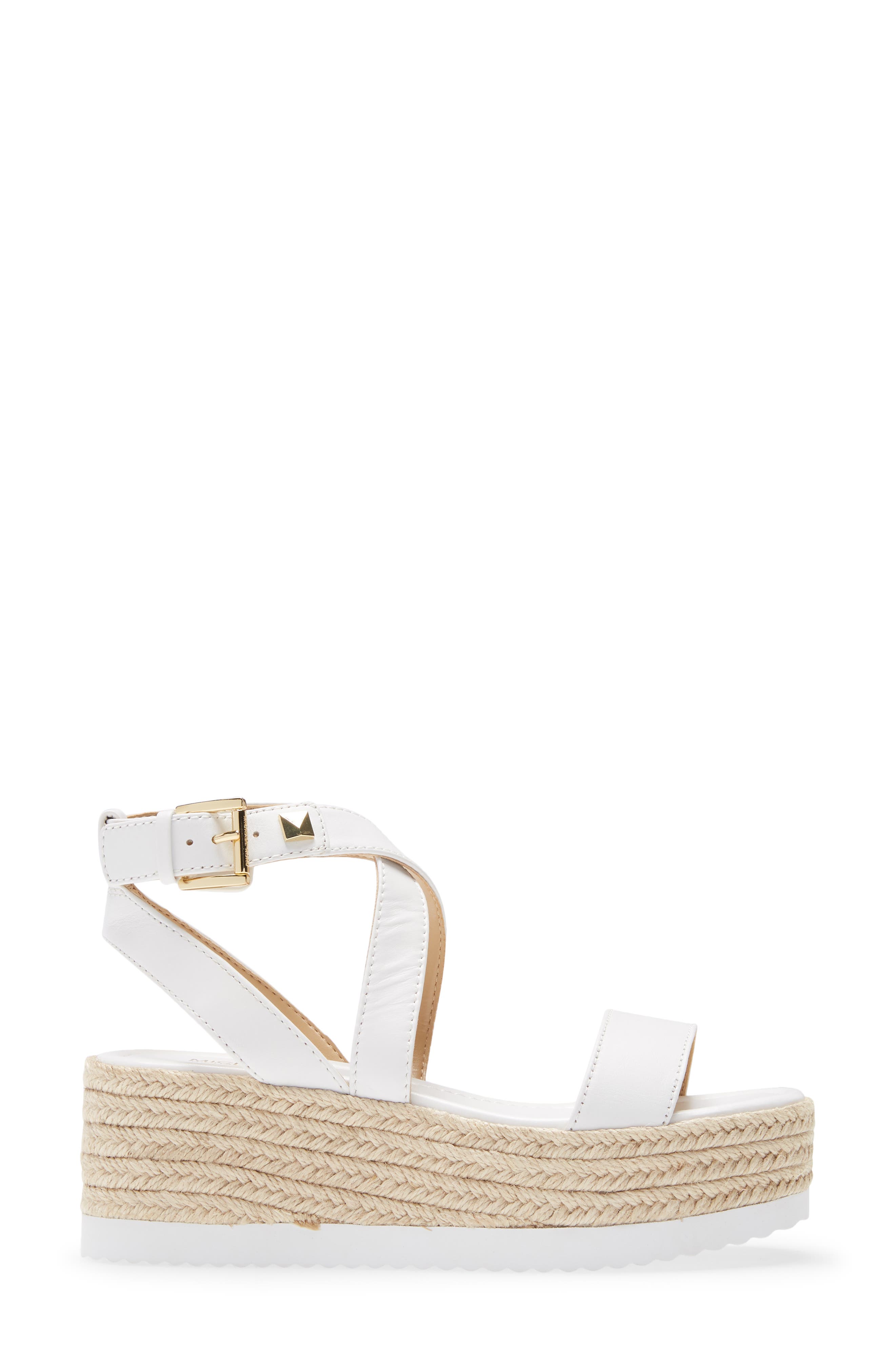 Lowry Platform Wedge Sandal, Alternate, color, OPTIC WHITE LEATHER/ JUTE
