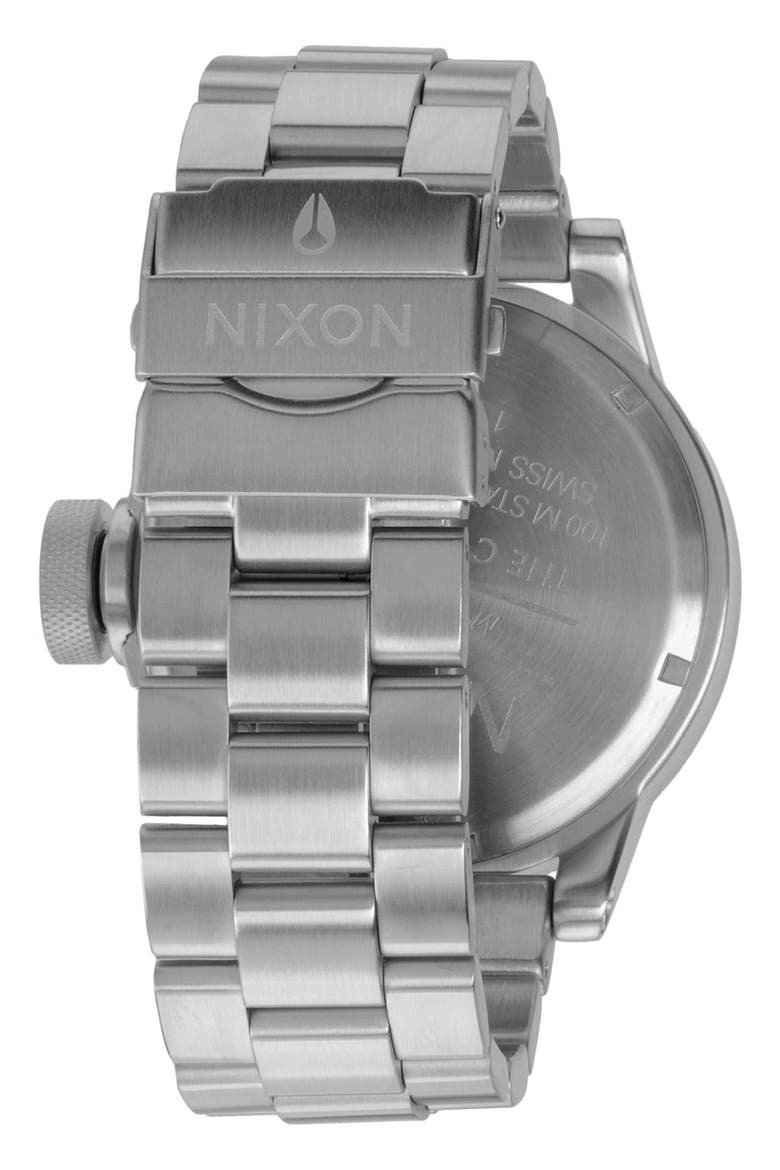 'The Chronicle' Stainless Steel Watch, 48mm, Alternate, color, BLACK