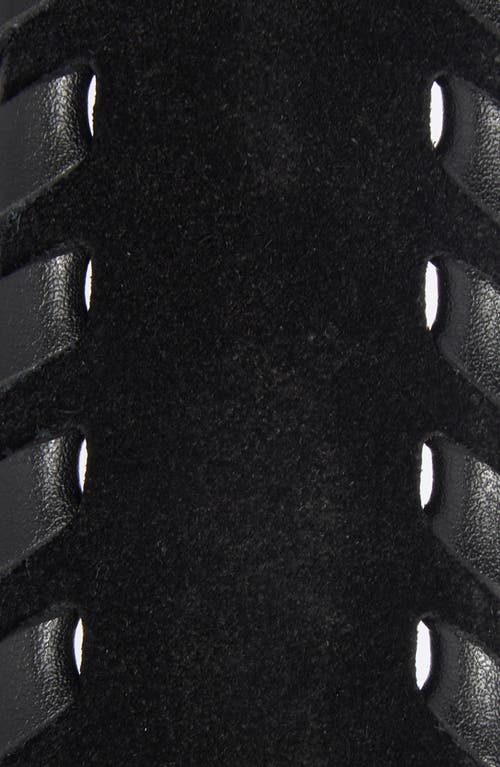 Treasure & Bond Donna Leather Whipstitch Belt In Black