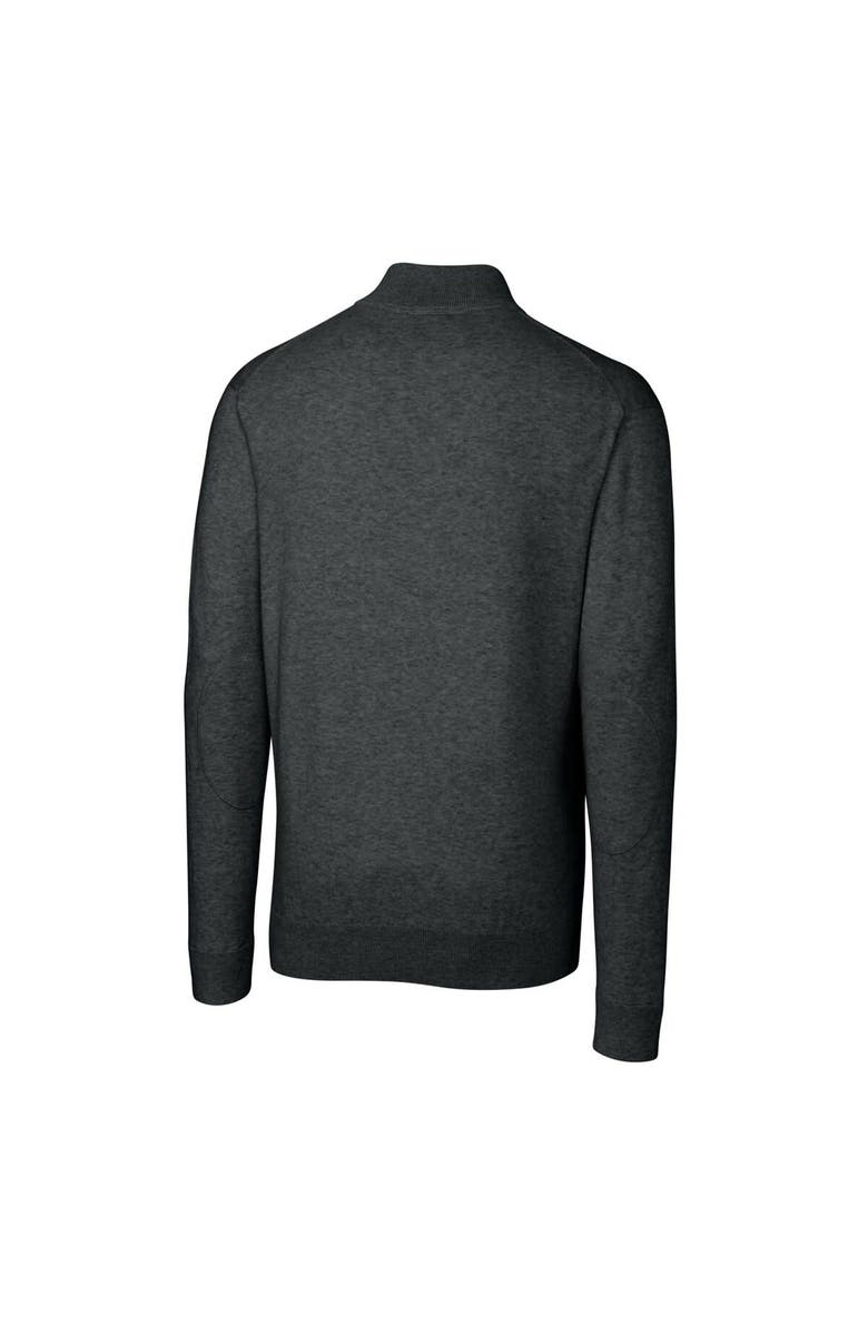 Cutter & Buck Men's Cutter & Buck Heather Charcoal Los Angeles Chargers Throwback Logo Lakemont Tri-Blend Big & Tall Quarter-Zip Pullover Sweater, Alternate, color, 