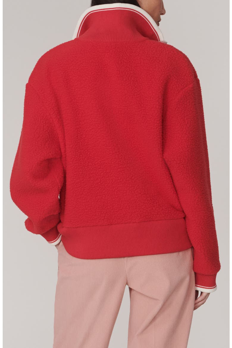 Anika Half Zip Fleece Pullover, Alternate, color, PINK BEGONIA