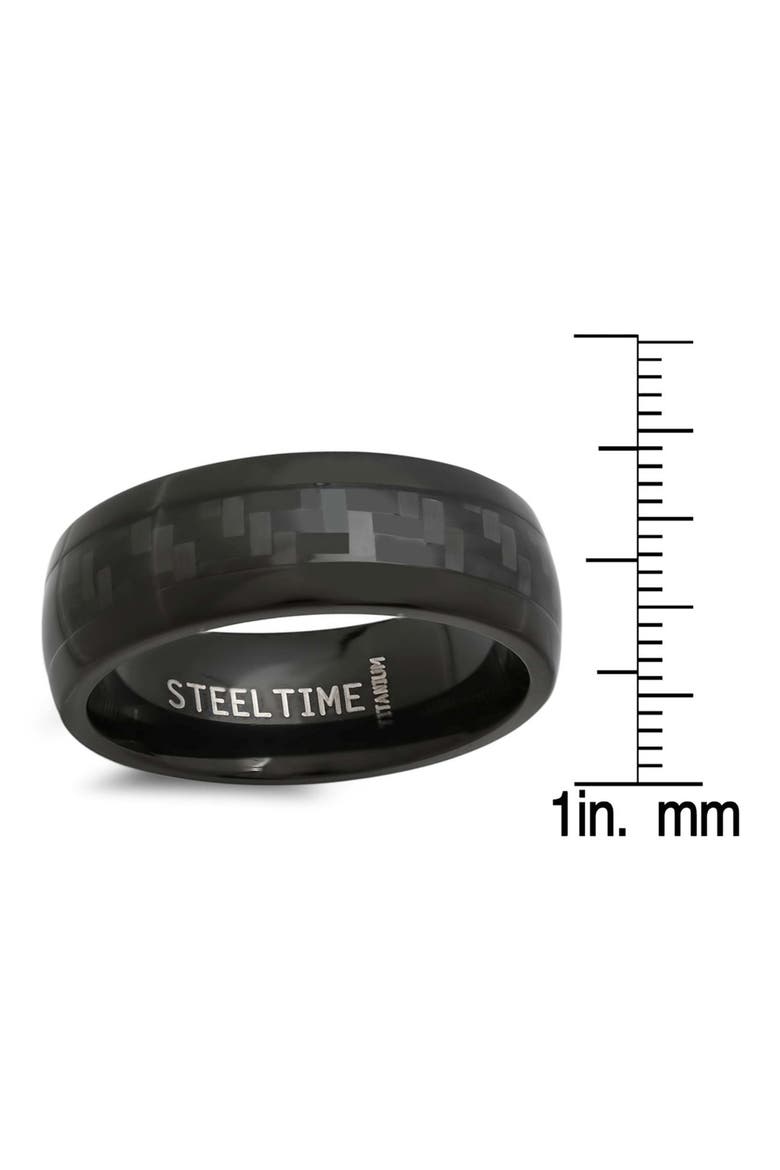 Men's Titanium Ring, Alternate, color, BLACK
