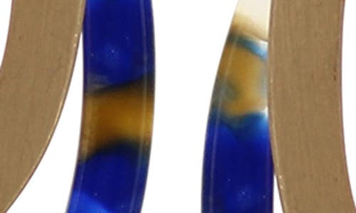 Olivia Welles Eva Two-tone Oval Drop Earrings In Multi