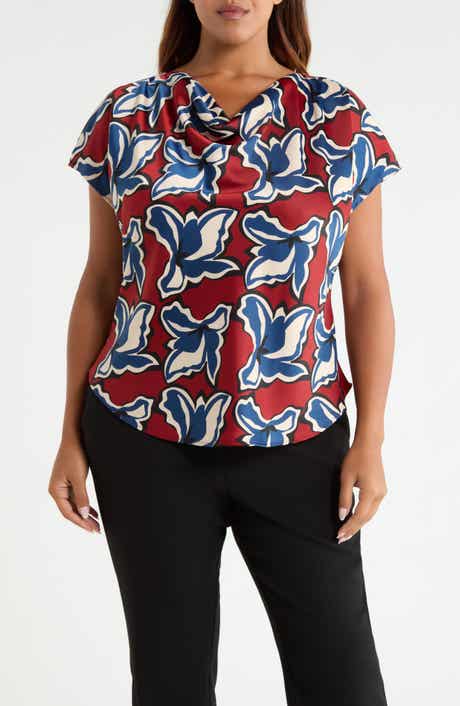 Floral Cowl Neck Top