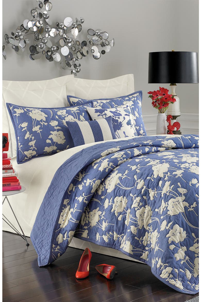 'floral' quilt, Alternate, color, COLONY BLUE