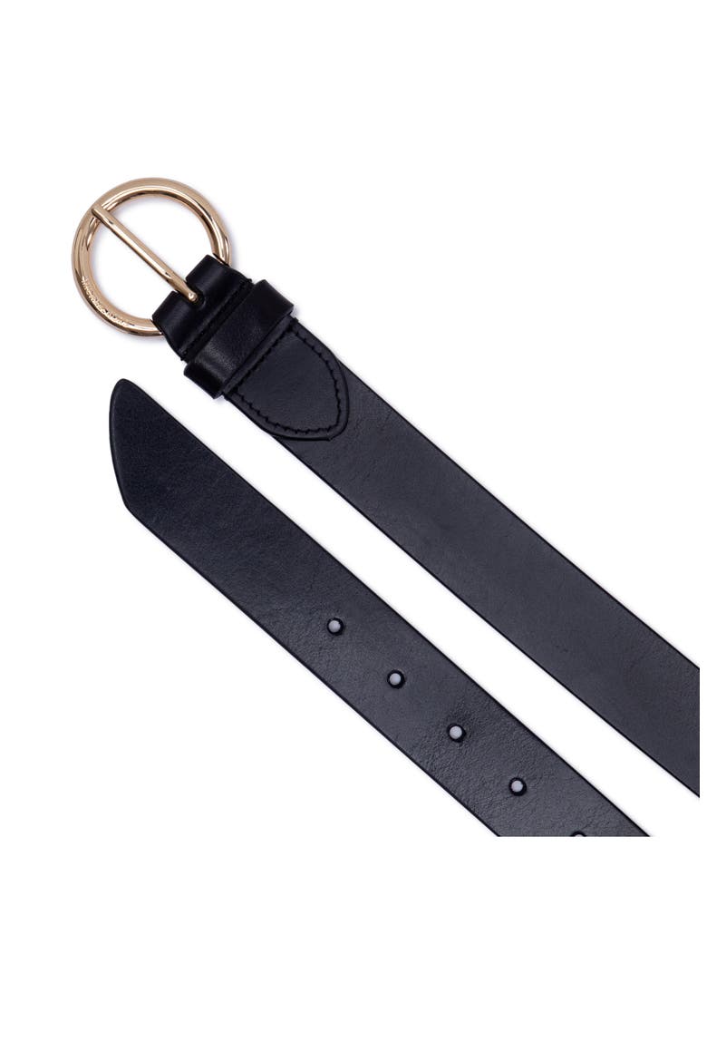 Leather Belt, Alternate, color, BLACK GOLD