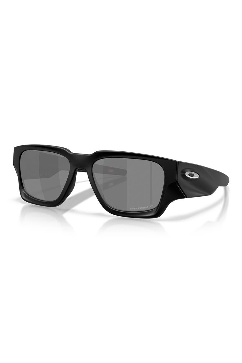 Instagator 58mm Polarized Rectangular Sunglasses, Alternate, color, MATTE BLACK / PRIZM BLACK