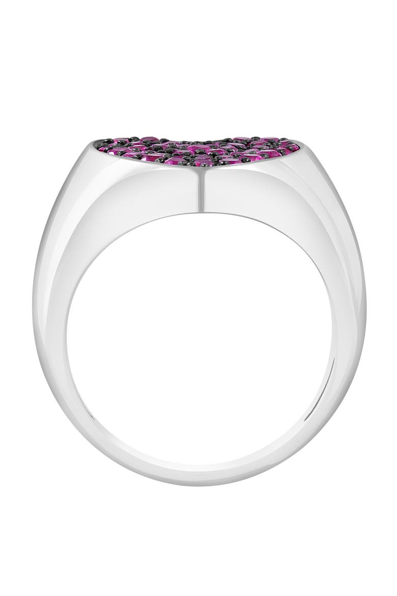 Pavé Ruby Heart Ring, Alternate, color, RED