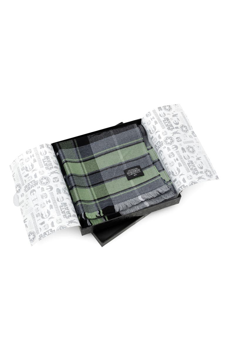 Cufflinks, Inc. Star Wars<sup>™</sup> - The Child Plaid Merino Wool Scarf, Alternate, color, Gray