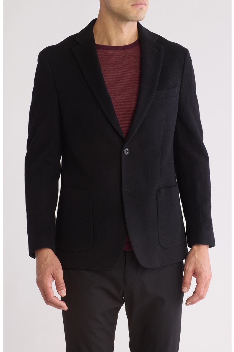 Wool, Silk & Cashmere Sport Coat, Main, color, BLACK