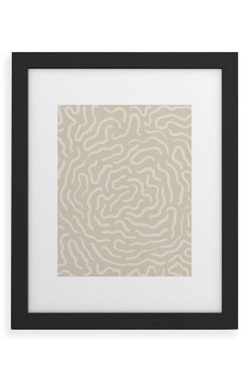 Deny Designs Organic Maze Framed Wall Art in Black Frame 11X14 