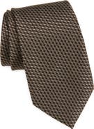 TOM FORD Geo Jacquard Mulberry Silk Tie