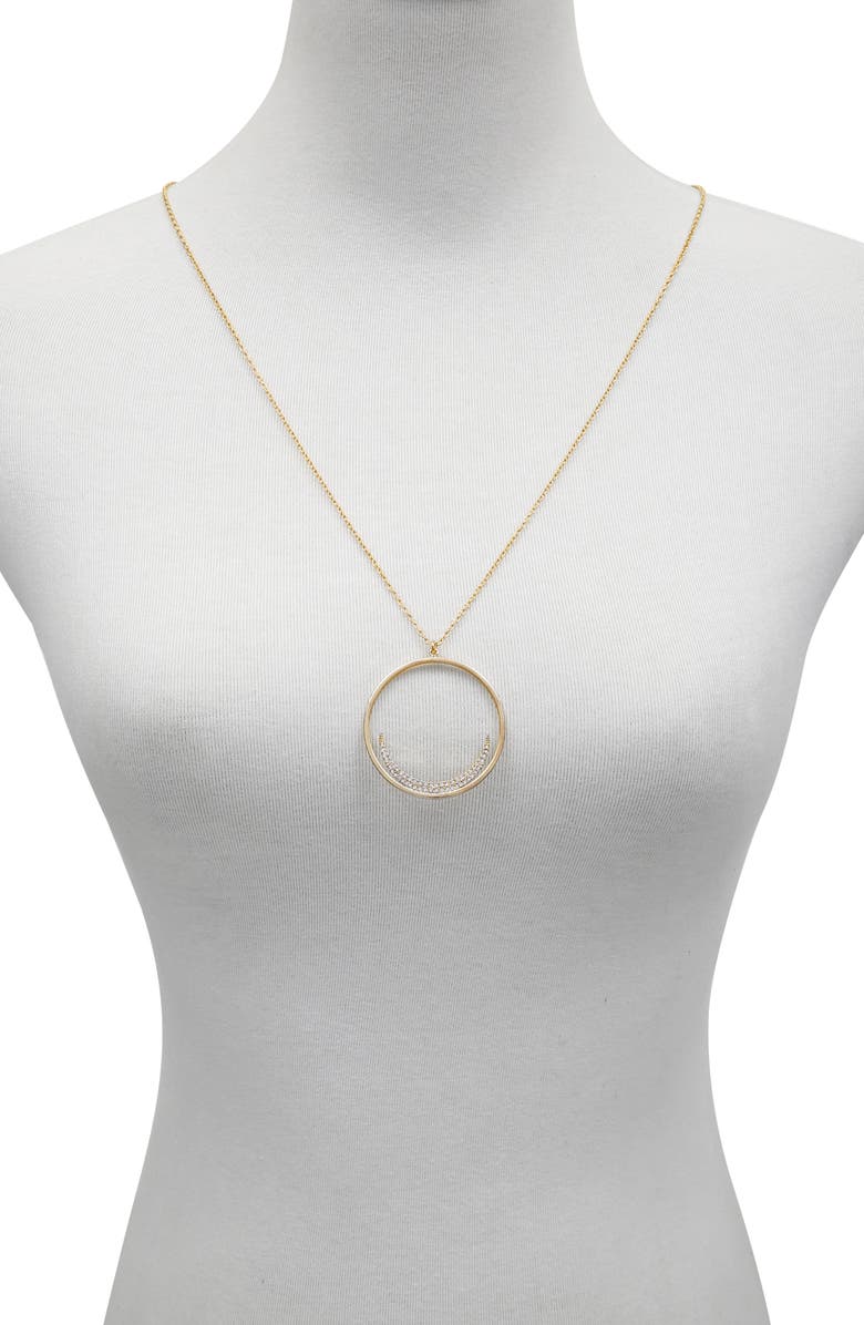 Vince Camuto Crescent Moon Pendant Necklace, Alternate, color, 