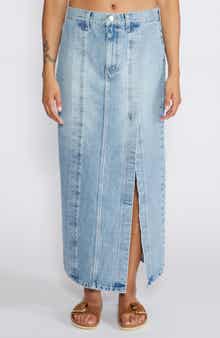 ÉTICA Ingrid Side Slit Denim Skirt