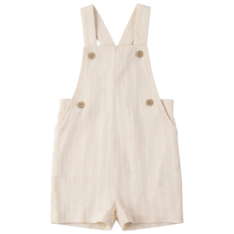Textured Linen Overalls with Adjustable Shoulder Straps